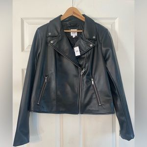 Gap Moto Jacket - vegan leather - size Large NWT